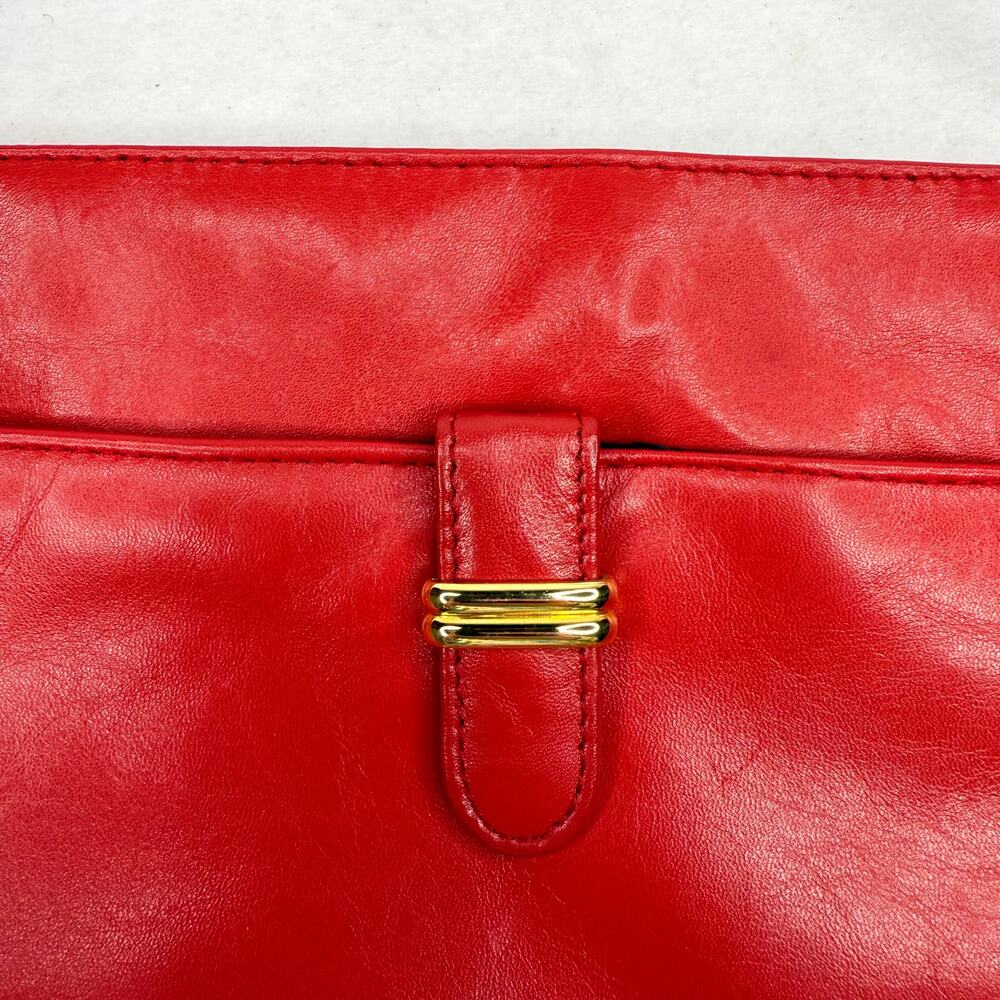 Vintage Red Leather Crossbody Bag - Picture 4 of 10